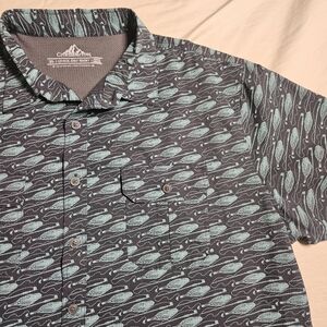 Croft & Barrow XL Quick Dry Short Sleeve Vented Fishing Lure Fly Print Shirt
